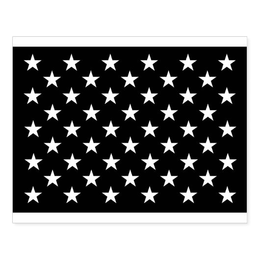 White Stars Patriotic American Flag Pattern Rubberstempel (Afrduk)