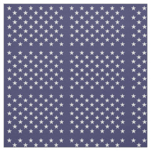 White Stars Patriotic American Flag Pattern Stof
