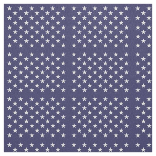 White Stars Patriotic American Flag Pattern Stof (Swatch)