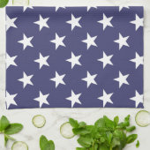 White Stars Patriotic American Flag Pattern Theedoek (Gevouwen)