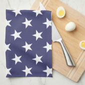 White Stars Patriotic American Flag Pattern Theedoek (Quarter Fold)