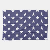 White Stars Patriotic American Flag Pattern Theedoek (Horizontaal)