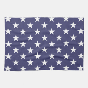 White Stars Patriotic American Flag Pattern Theedoek