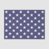 White Stars Patriotic American Flag Pattern Tissuepapier (Voorkant)