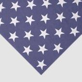 White Stars Patriotic American Flag Pattern Tissuepapier (Detail)