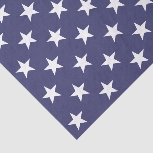 White Stars Patriotic American Flag Pattern Tissuepapier (Detail)