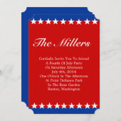 White Stars Patriottische Partij Uitnodiging (Voorkant / Achterkant)