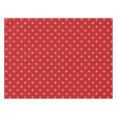 White Stars Pattern op Bright Red Tafelkleed (Voorkant (Horizontaal))