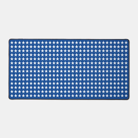 White Stars Pattern over Blue American Flag Theme Bureaumat (Voorkant)