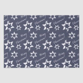 White Stary - Vrolijk kerstfeest! Paars Tissuepapier