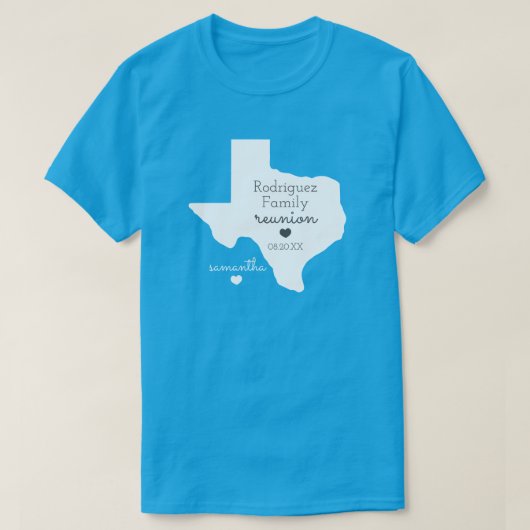 White State of Texas Family Reunion T-Shirt (Design voorkant)