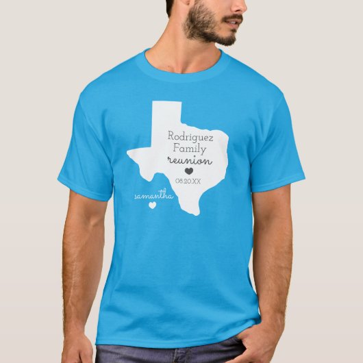 White State of Texas Family Reunion T-Shirt (Voorkant)