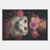 White Steampunk Cats, Roses, Decoupage Inpakpapier Vel (Voorkant 3)