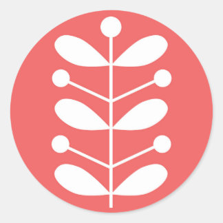 White Stems Ronde Sticker