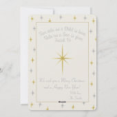 White Sterrennacht kerstkaart (Achterkant)