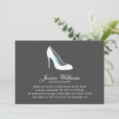 White Stiletto Heel Vrijgezellenfeest Kaart (Staand voorkant)