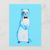White Stoat Ermine Leuke fret Lover Art Briefkaart (Voorkant)