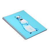 White Stoat Ermine Leuke fret Lover Art Notitieboek (Rechterzijde)