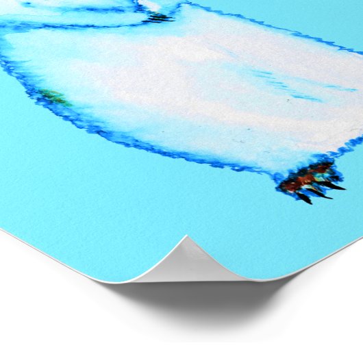 White Stoat Ermine Leuke fret Lover Art Poster (Hoek)