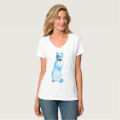 White Stoat Ermine Leuke fret Lover Art T-shirt (Voorkant volledig)