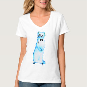 White Stoat Ermine Leuke fret Lover Art T-shirt