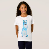 White Stoat Ermine Leuke fret Lover Art T-shirt (Voorkant volledig)