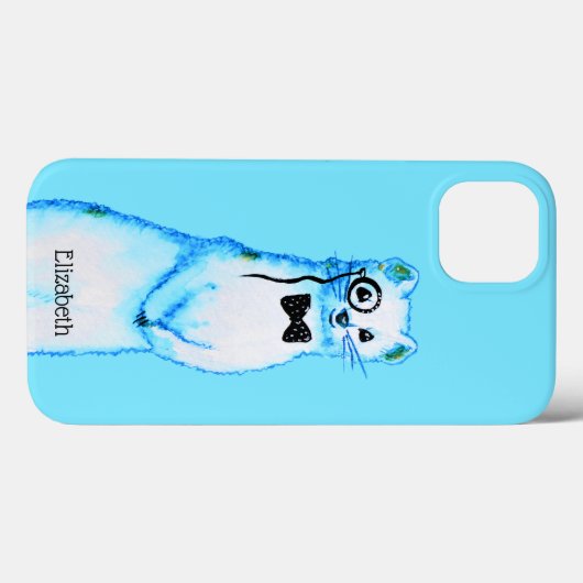 White Stoat Ermine Leuke Mustelid Ferret Lover Art Case-Mate iPhone Case (Achterkant (horizontaal))