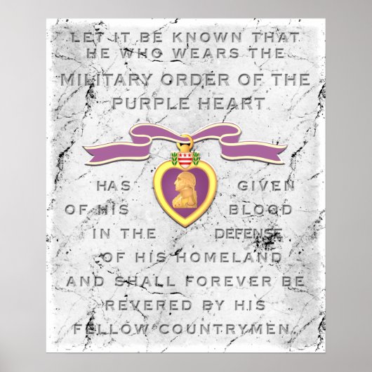 White Stone "PAARS HEART" Poster (Voorkant)