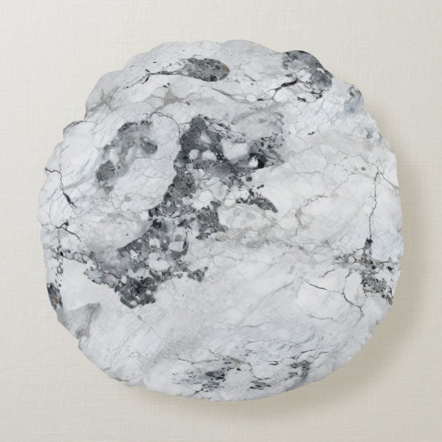 White Stone Textures Design Serie 5 Rond Kussen (Voorkant)