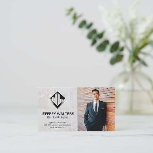 White Stone | Zakelijk Man Visitekaartje (Staand voorkant)