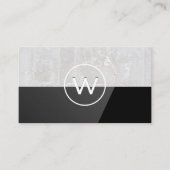 White Stone | Zwart gloss Visitekaartje (Voorkant)