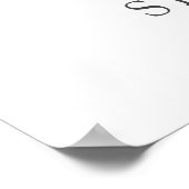 White Stork Baby shower WelkomstPoster Poster (Hoek)