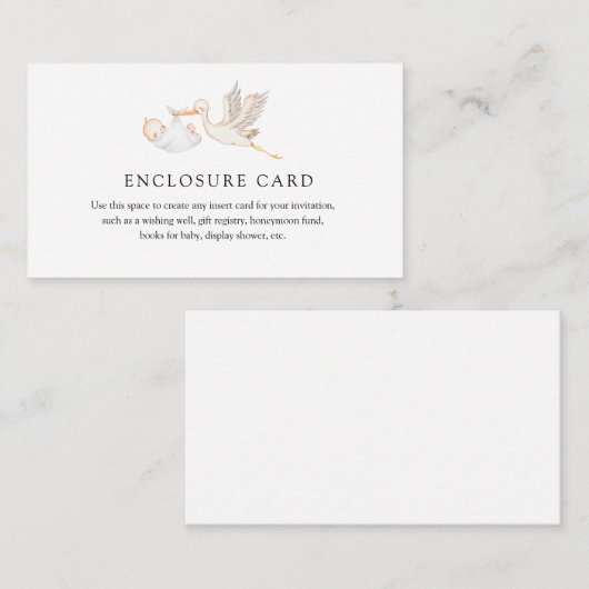 White Stork Custom Enclosure Kaart (Voorkant / Achterkant)