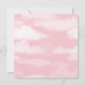 White Stork Pink Baby Girl Kaart (Achterkant)