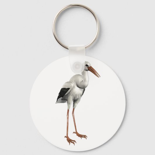 White Stork Sleutelhanger (Voorkant)