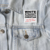 White Straight Conservative Christelijk Button Bad (In situ)