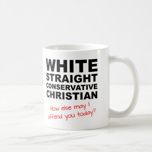 White Straight Conservative Christelijk Funny Mug Koffiemok (Rechts)