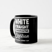 White straight Conservative Christelijk offensief Mok (Voorkant links)