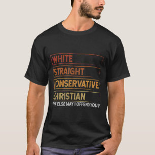 White straight Conservative Christelijk Patriotic T-shirt