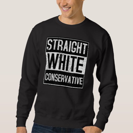 White Straight Conservative Trui (Voorkant)