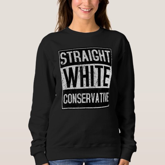 White Straight Conservative Trui (Voorkant)