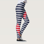 White Strepen Rode Vinkstreep Leggings (Rechts)