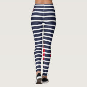 White Strepen Rode Vinkstreep Leggings (Achterkant)