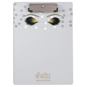 White String Lights Gold Makeup Eyes Lashes Modern Klembord (Voorkant)