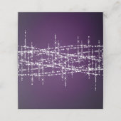 White String Lights op Royal Paars Plaatskaartje (Buitenkant ongevouwen)