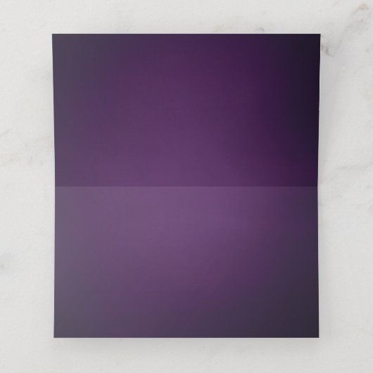 White String Lights op Royal Paars Plaatskaartje (Binnenkant ongevouwen)