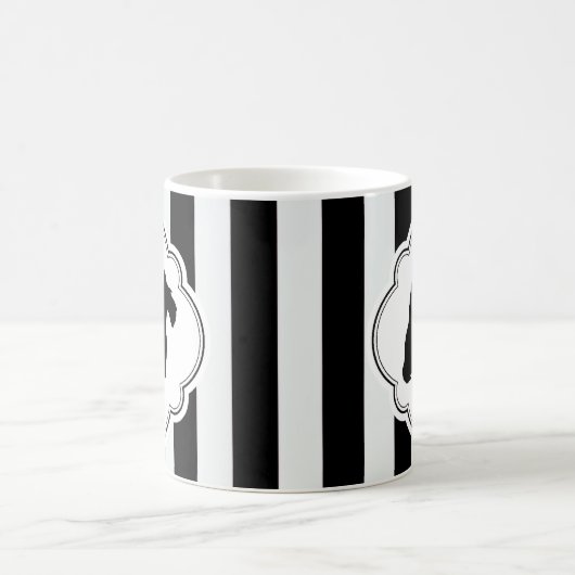 White Stripe Black Scottie Koffiemok (Center)