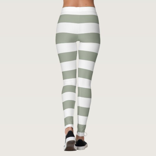 White Stripe Patroon Leggings (Achterkant)