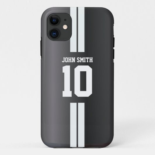 White Stripe Soccer Jersey Dark iPhone 5 Hoesje (Achterkant)