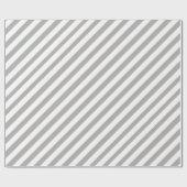 White Stripe Voeg uw achtergrondkleur toe Cadeaupapier (Vlak)